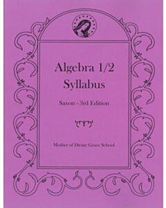 Algebra 1/2 Syllabus (Saxon 3rd Edition)