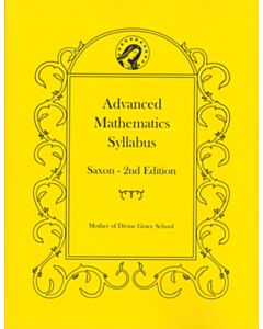 Advanced Math Syllabus (Saxon 2nd Edition)