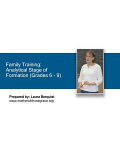 Stages of Formation: Analytical Stage
