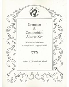 Grammar & Composition Answer Key (Warriner's 3rd Course (c) 1986)