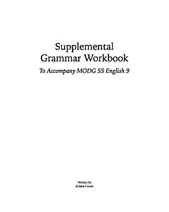 Supplemental Grammar Workbook