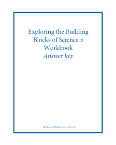 Exploring the Building Blocks of Science 5 Workbook Answer Key